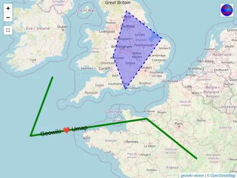 geowiki-viewer showing same example data created with UMap